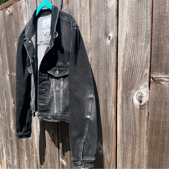 Vervet Los Angeles cropped puff sleeve trucker jean jacket size small - Picture 9 of 17